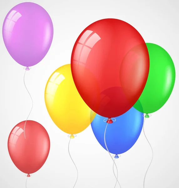 Illustration Vectorielle Ballons Anniversaire — Image vectorielle
