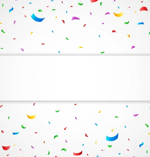 Verjaardagsfeest Met Kleurrijke Confetti — Stockvector