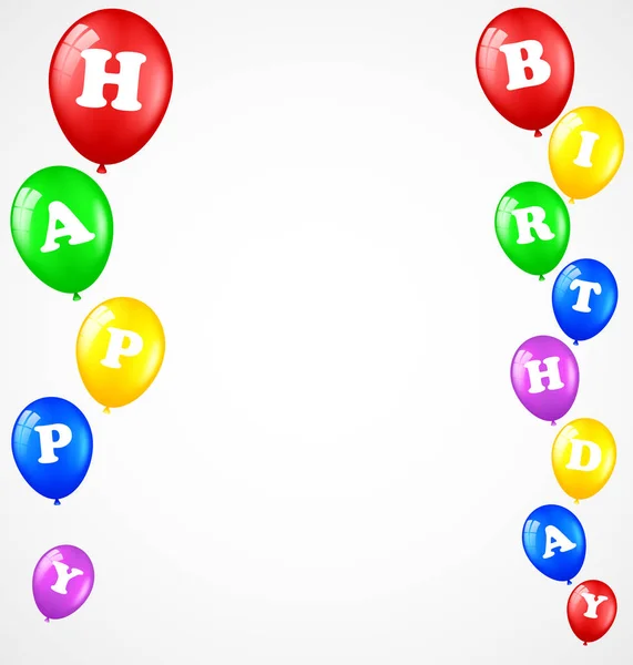 Vectorillustratie Van Verjaardag Achtergrond Met Ballonnen — Stockvector