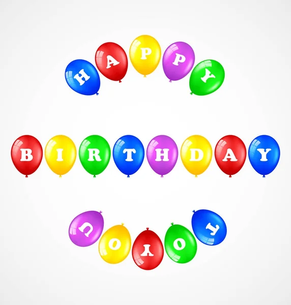 Vektorové Ilustrace Birthday Pozadí Balónky — Stockový vektor