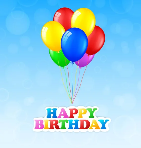 Gelukkige Verjaardag Achtergrond Met Ballonnen — Stockvector