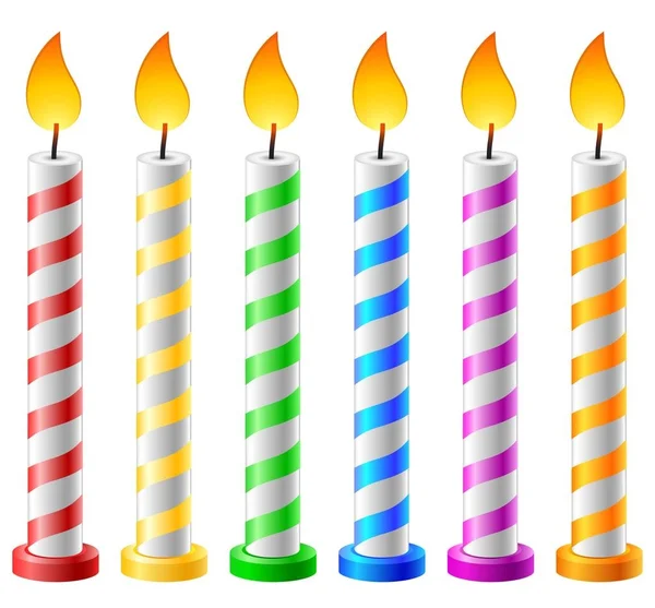 Vektorové Ilustrace Birthday Pozadí Svíčkami — Stockový vektor