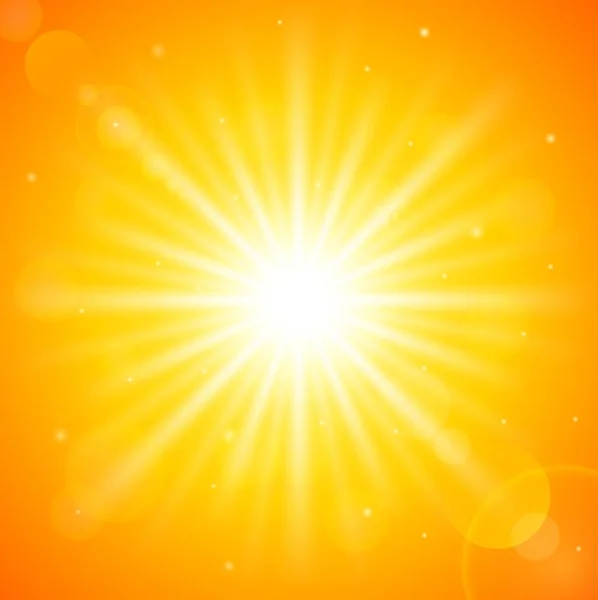 Fundo Verão Com Sol Brilhante —  Vetores de Stock