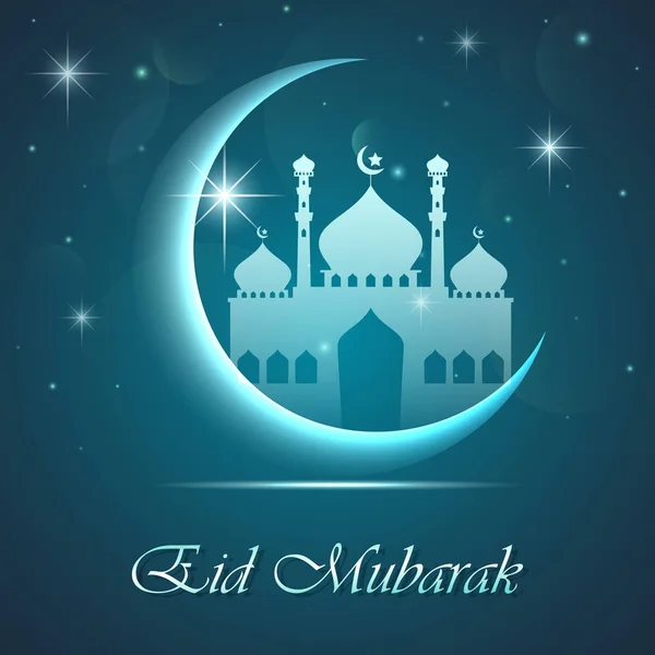 Ilustración Vectorial Del Fondo Eid Mubarak — Vector de stock