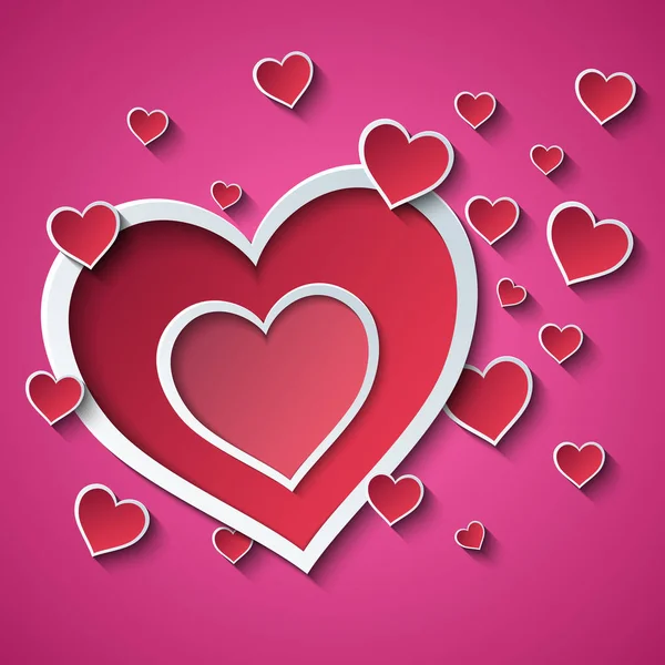 Dia Dos Namorados Fundo Com Coração Papel —  Vetores de Stock