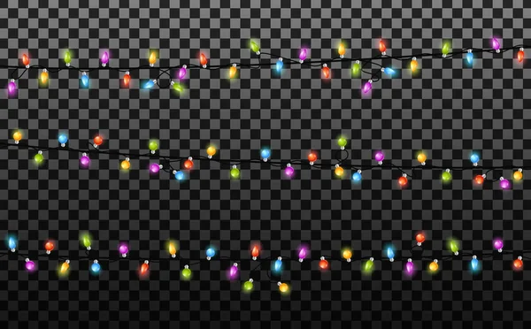 Christmas lights background — Stock Vector