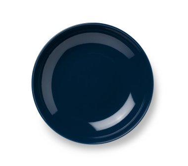 Beyaz arka plana yerleştirilmiş lacivert plaka