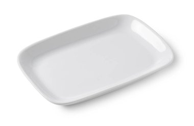 Beyaz arka plana yerleştirilmiş beyaz plaka