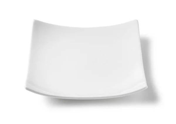 White Plate Placed White Background — Stock Photo, Image