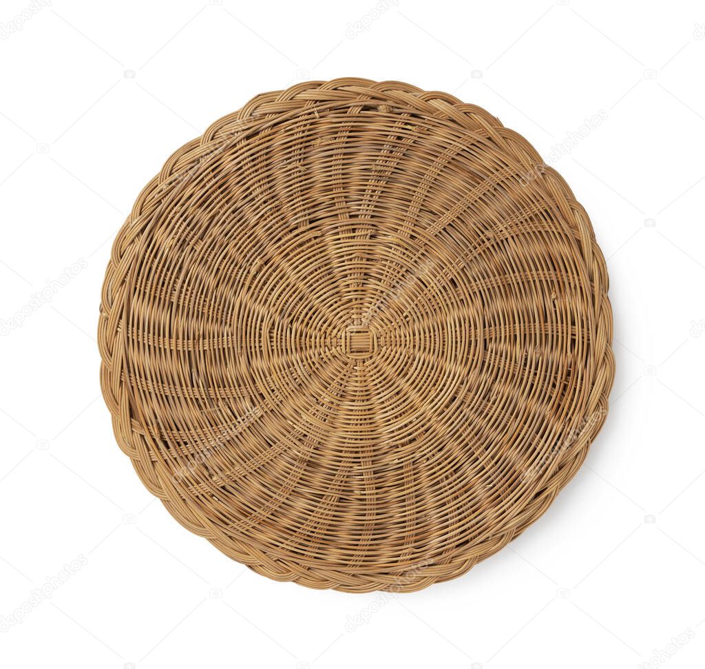 Wooden pottery placed on a white background