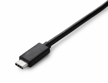Beyaz arkaplana konulmuş Usb tipi c