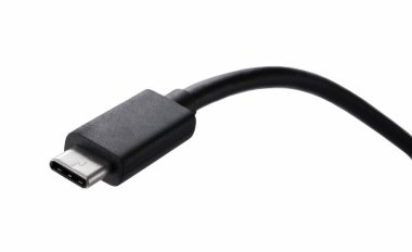 Beyaz arkaplana konulmuş Usb tipi c