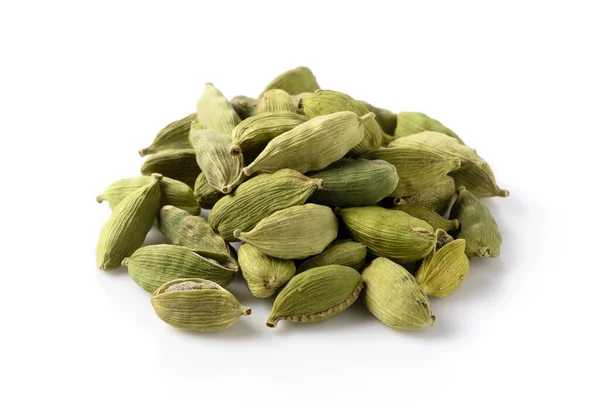 Semillas Cardamomo Sobre Fondo Blanco — Foto de Stock