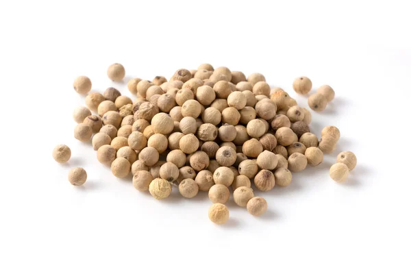White Pepper Placed White Background — Stock Photo, Image