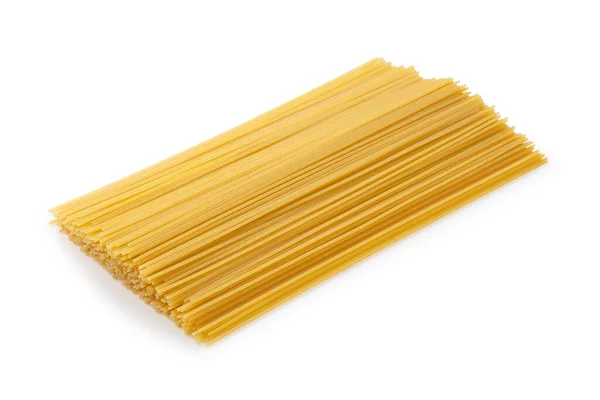 Spaghetti Disposti Fondo Bianco — Foto Stock