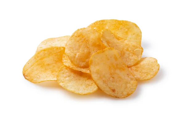 Patatas Fritas Consomé Colocadas Sobre Fondo Blanco —  Fotos de Stock