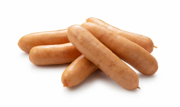 Sausages Placed White Background — Stock Photo, Image