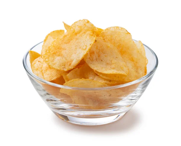 Consomme Kartoffelchips Auf Weißem Hintergrund — Stockfoto