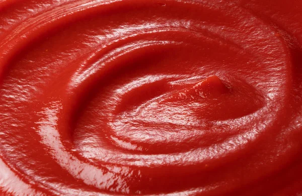 Wellenmuster Von Ketchup Auf Dem Gesamten Bildschirm Aufgenommen — Stockfoto