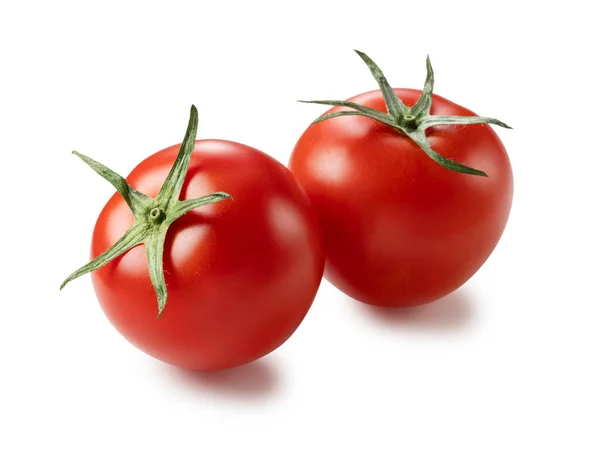 Winkelaufnahme Einer Tomate Auf Weißem Hintergrund — Stockfoto