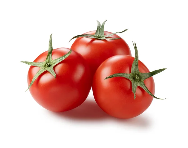 Winkelaufnahme Einer Tomate Auf Weißem Hintergrund — Stockfoto