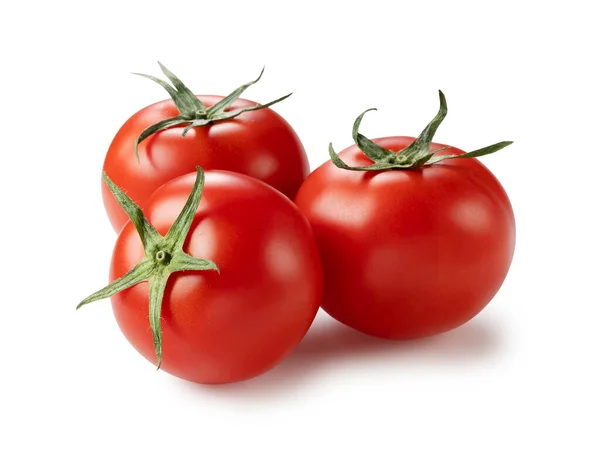 Winkelaufnahme Einer Tomate Auf Weißem Hintergrund — Stockfoto