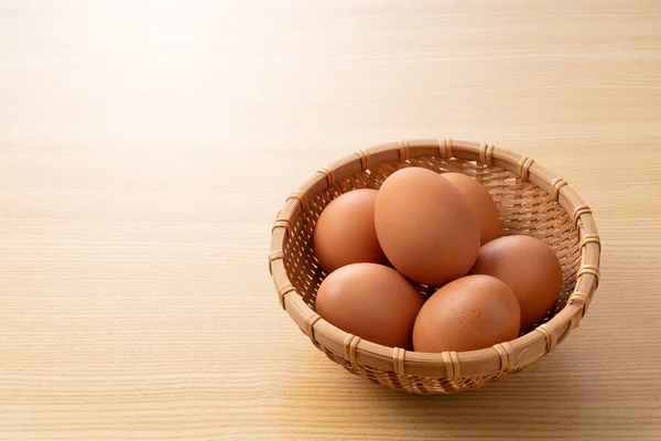 Egg Placed Background Tree Photographed Angle — Stock Photo, Image