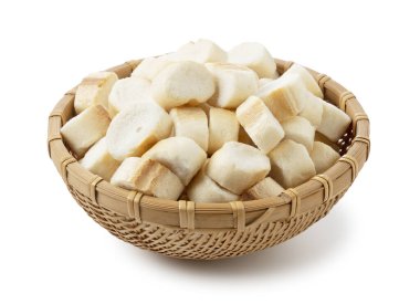 Beyaz arka planda kevaşe Japon fu 'su, bir açıdan çekilmiş.