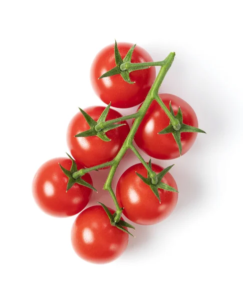 白色背景上的一系列新鲜的小西红柿 — 图库照片