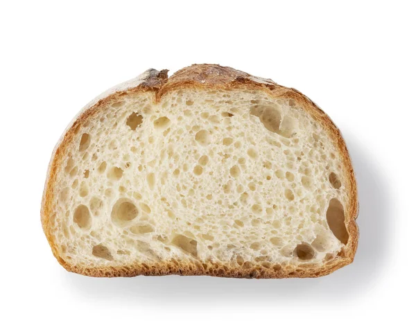 放在白色背景上的切片硬面包 — 图库照片