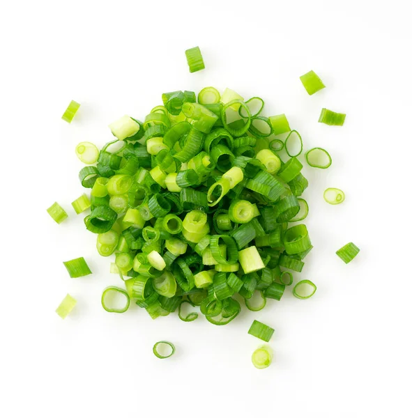 View Carved Green Onions White Background — Stock Photo, Image