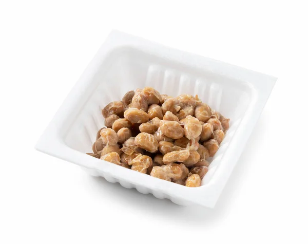 Paquetes Natto Colocados Sobre Fondo Blanco Imágenes de stock libres de derechos