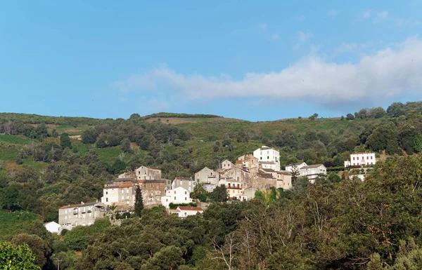 Aldeia Costa Verde Montanha Córsega — Fotografia de Stock