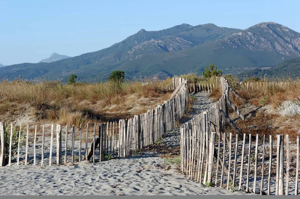 Lido de la Marana Corsica Island, kum tepeleri