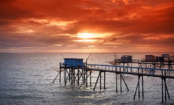 Barraca Pesca Costa Marítima Charente — Fotografia de Stock