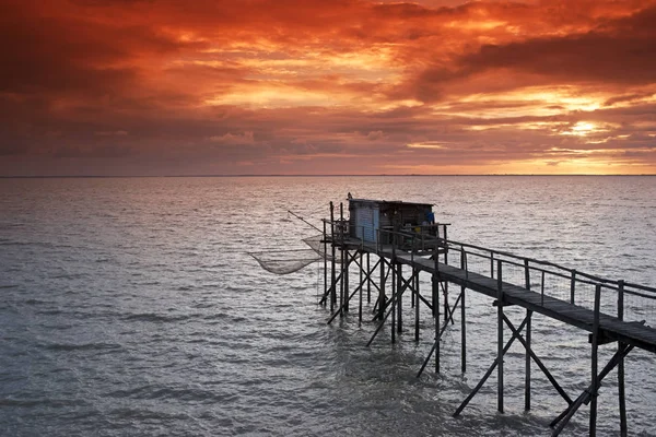 Barraca Pesca Costa Marítima Charente — Fotografia de Stock