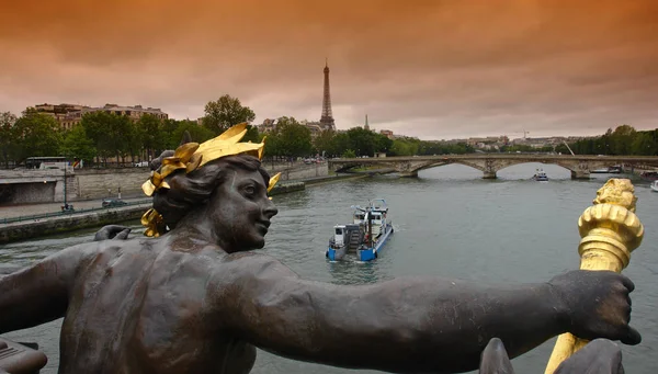 Пон Александр Мосту Місті Париж — стокове фото