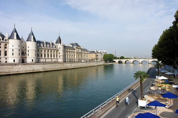 Quay Paris Plage Seine River Paryżu — Zdjęcie stockowe