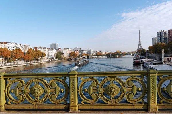 Pont Mirabeau Köprüsü Paris Seine Nehri — Stok fotoğraf