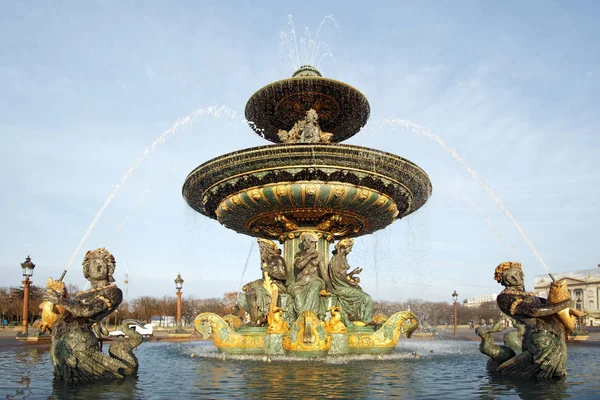 Fuente Plaza Concorde Ciudad París — Foto de Stock