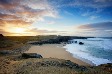 Quiberon 'da yürüyüş yolu.