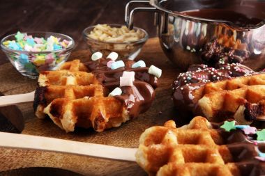 waffle ve çikolata