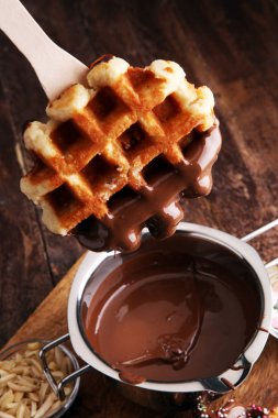waffle ve çikolata