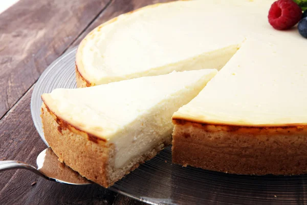 Házi sajtos desszert - egészséges szerves nyári desszert — Stock Fotó