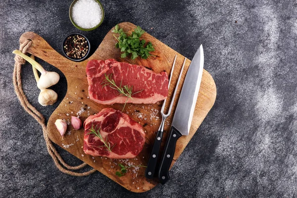 Barbeque Rib Eye Steak, droge leeftijd Wagyu Entrecote, biefstuk — Stockfoto