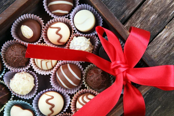 Множество Разнообразных Шоколадных Пралине Бельгийских Кондитерских Изделий Изысканный Шоколад — стоковое фото