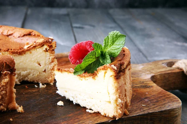 Házi sajtos desszert - egészséges szerves nyári desszert pi — Stock Fotó