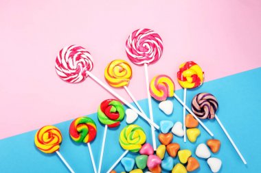jöle ve şeker ile şekerler. renkli farklı childs dizi