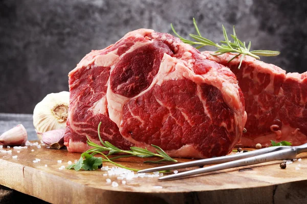 Barbecue Rib Eye Steak, trocken gereiftes Wagyu Entrecote Steak — Stockfoto