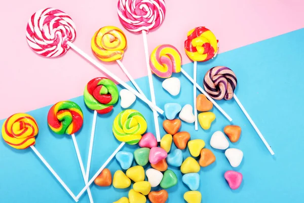 Bonbons mit Gelee und Zucker. Bunte Palette unterschiedlicher Kinder — Stockfoto